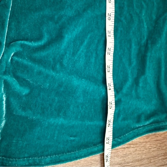NWT Soft Surroundings Velvet Boyfriend Tunic Top Women’s S Button Up Green Boho - Picture 8 of 11